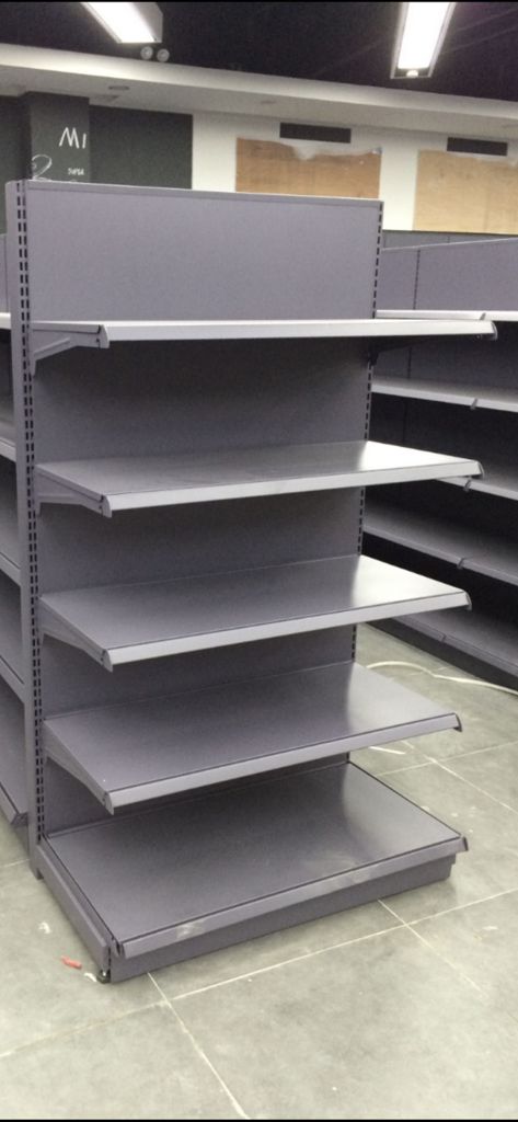 Scaffale espositore metallico grigio 100x50x240