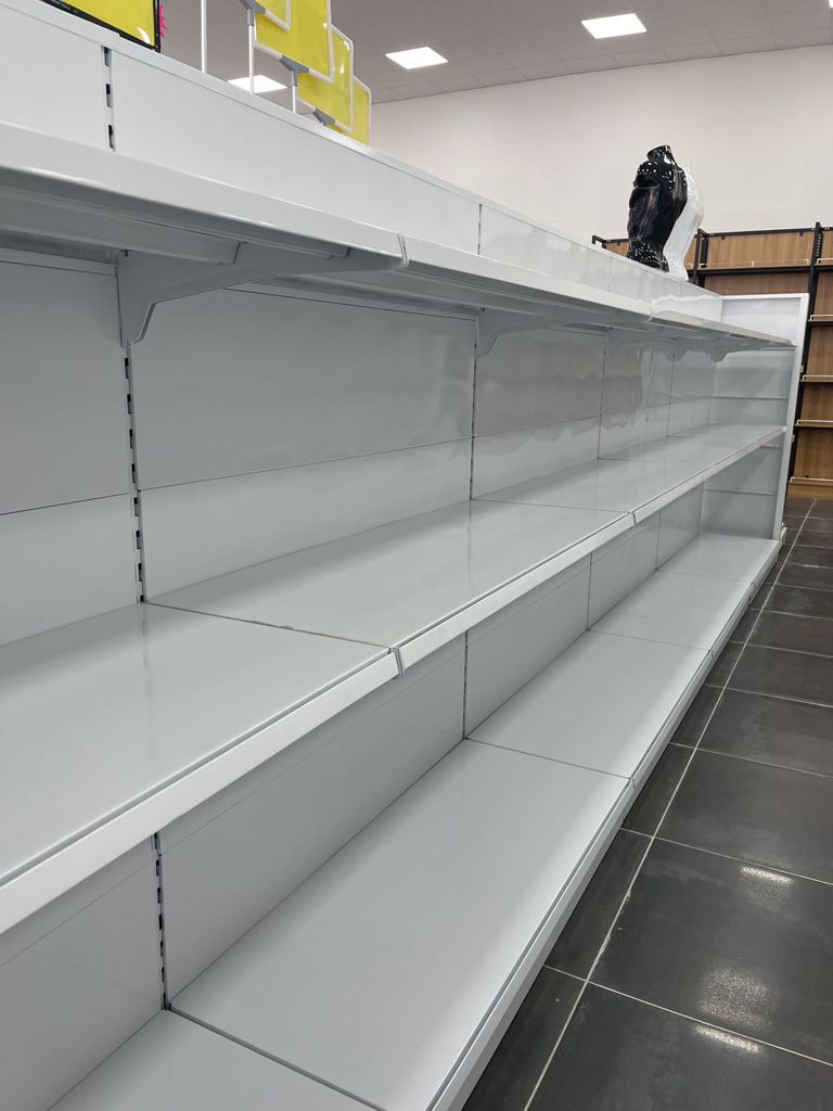 Scaffalatura bianca monofacciale pannello a 3 strati 100x50x160